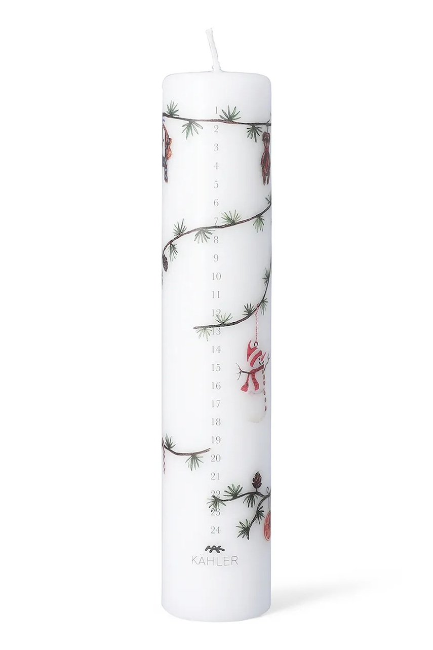 Kähler lumânare de advent Hammershoi Christmas 5 cm culoarea alb