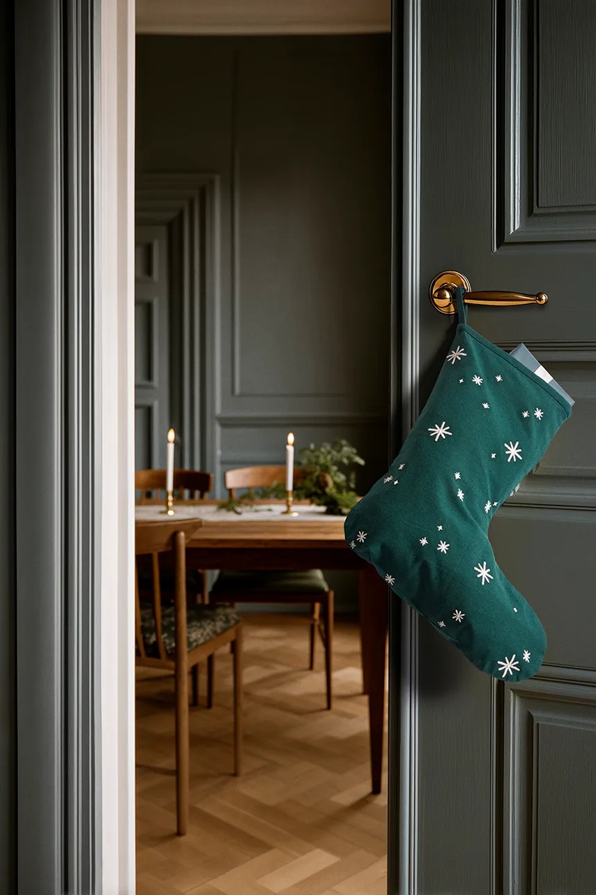 Χριστουγεννιάτικη κάλτσα Juna Fable Christmas Sock 45 cm χρώμα: πράσινο φωτογραφία