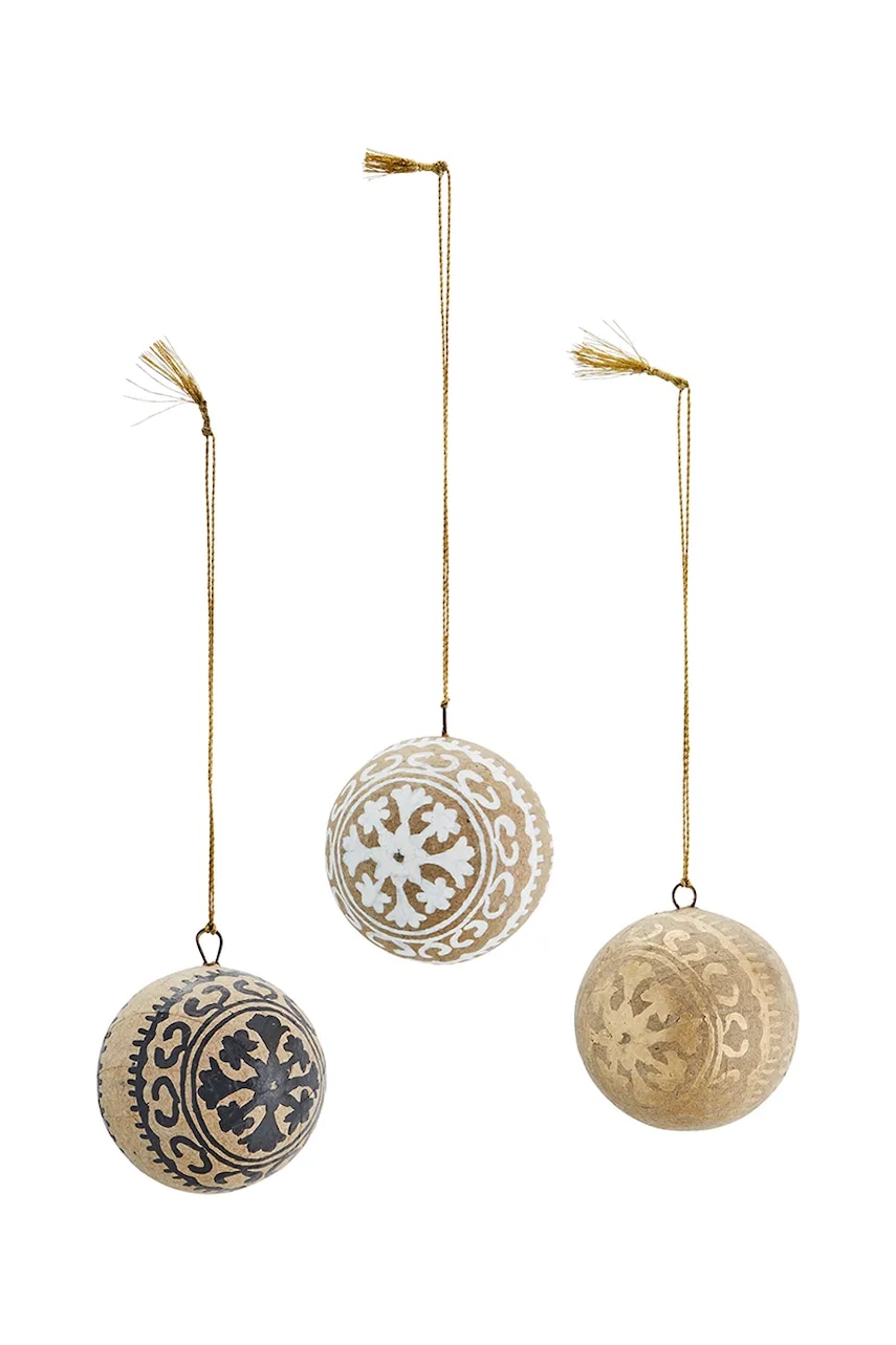 Madam Stoltz set de globuri de Crăciun 5 cm 3-pack Madam Stoltz set de globuri de Crăciun 5 cm 3-pack