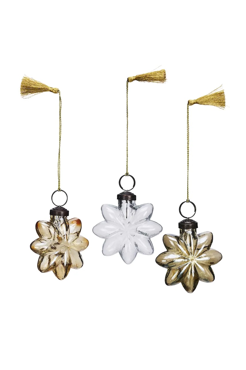 Madam Stoltz set de globuri de Crăciun 7 cm 3-pack multicolor
