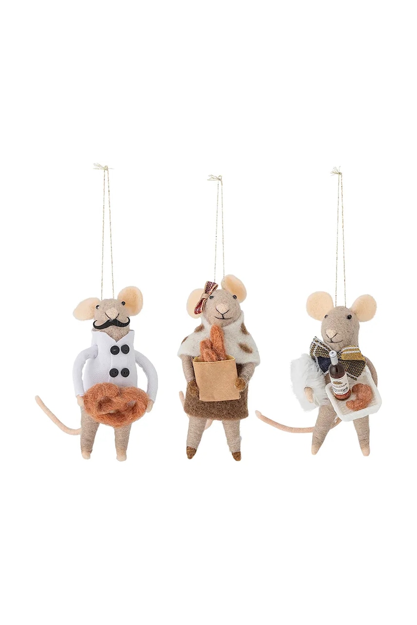 Bloomingville decorațiuni de crăciun 6 x 12 x 7 cm 3-pack