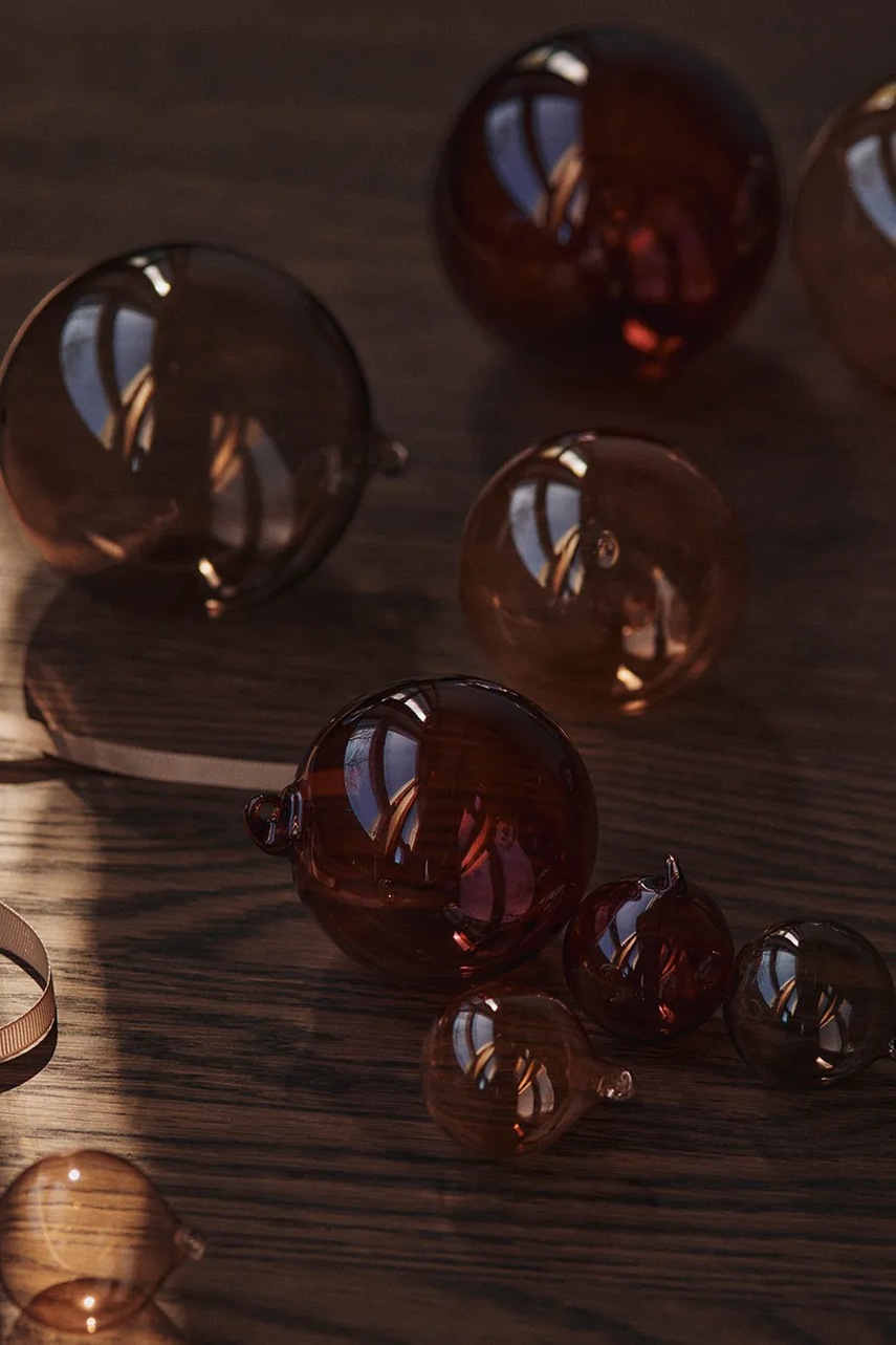 Στολίδι για το χριστουγεννιάτικο δέντρο ferm LIVING M 3-pack χρώμα: ροζ φωτογραφία