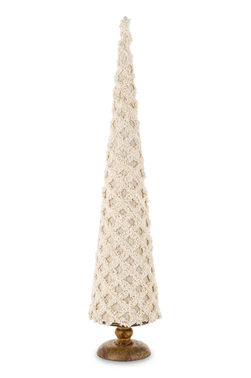 Levně Ozdobný vánoční stromeček home & lifestyle 78 x 17 x 17 cm béžová barva
