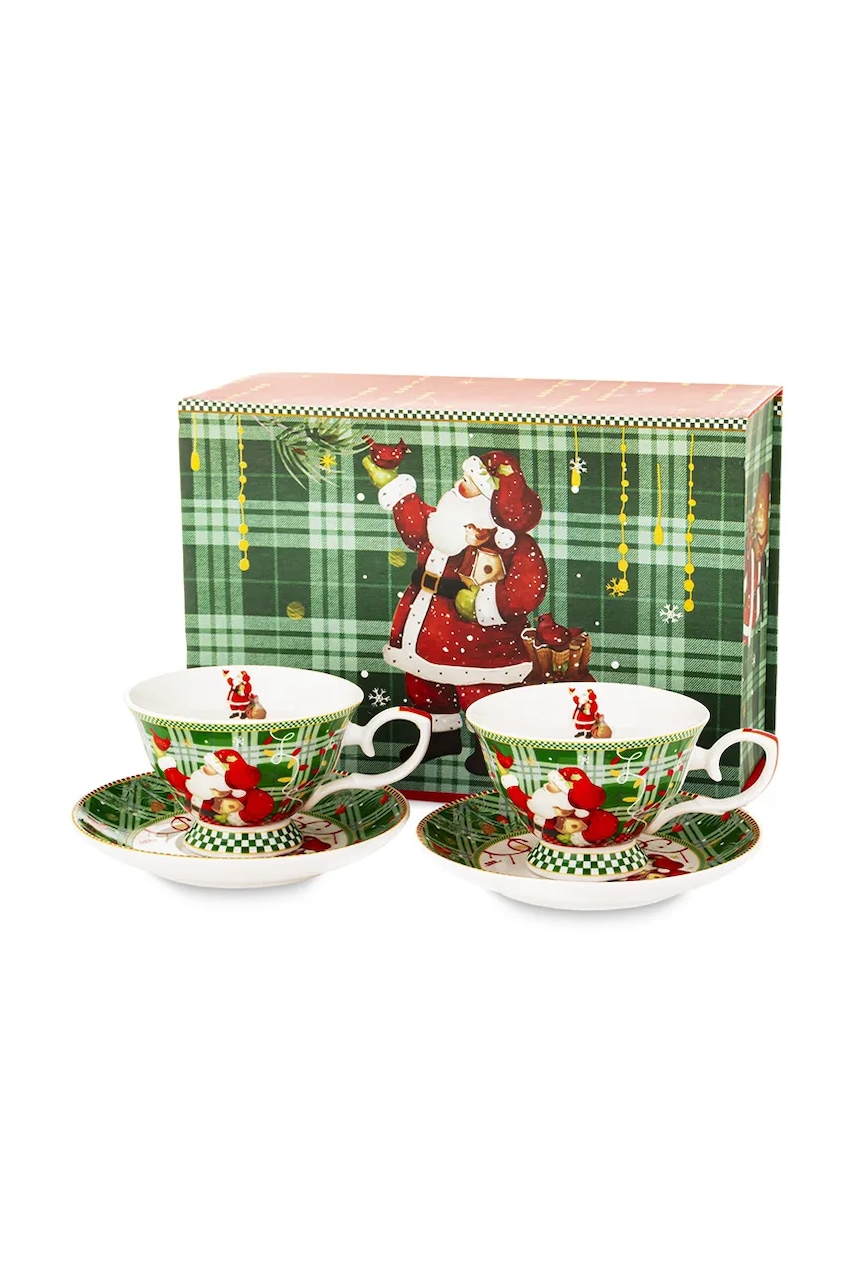 home & lifestyle set de cești și farfurioare pentru 2 persoane. 4-pack