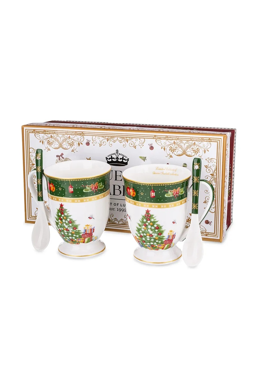 set de cești cu lingurițe pentru 2 persoane 4-pack