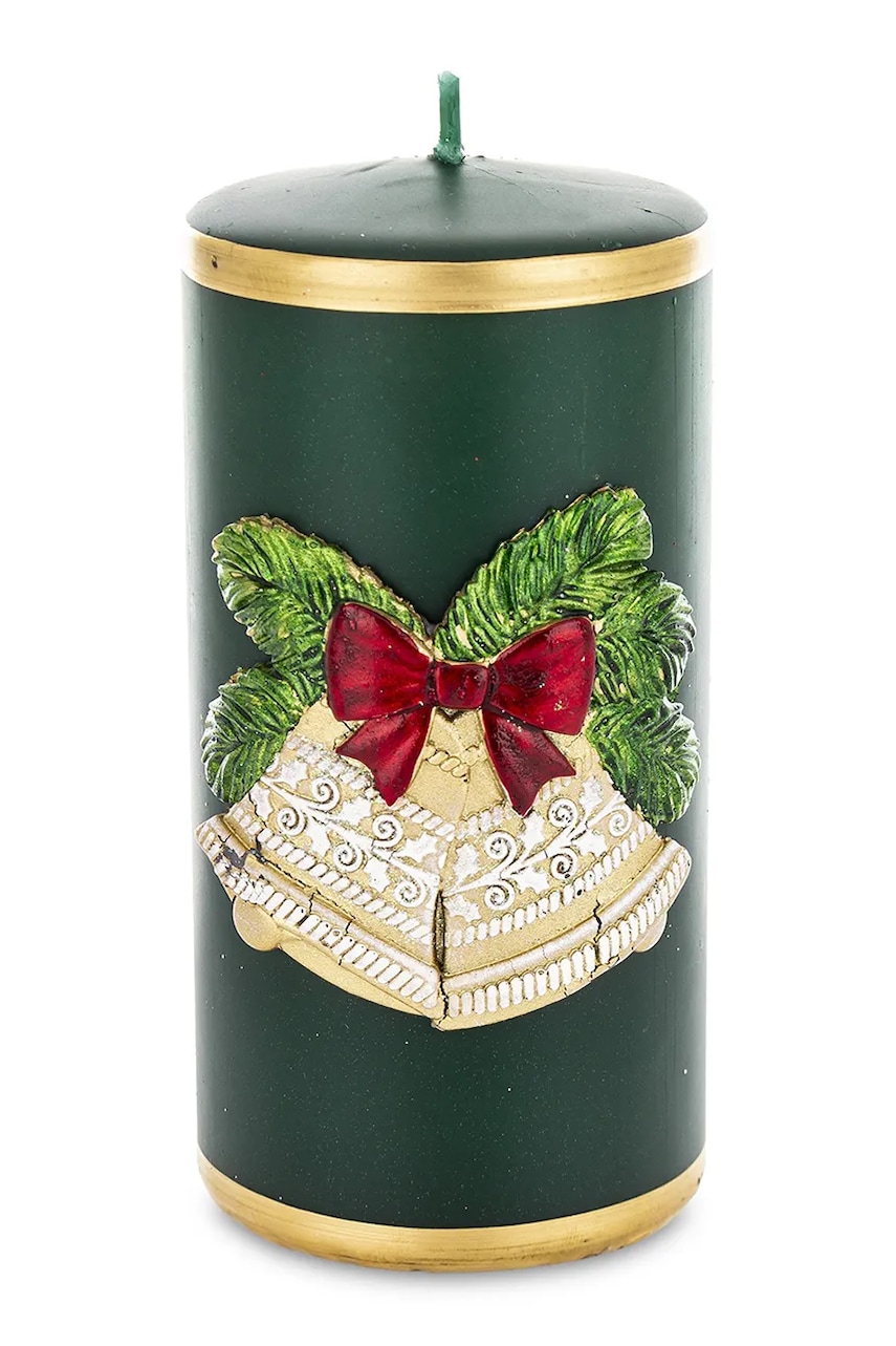home & lifestyle lumânare decorativă 14 x 7 x 7 cm culoarea verde
