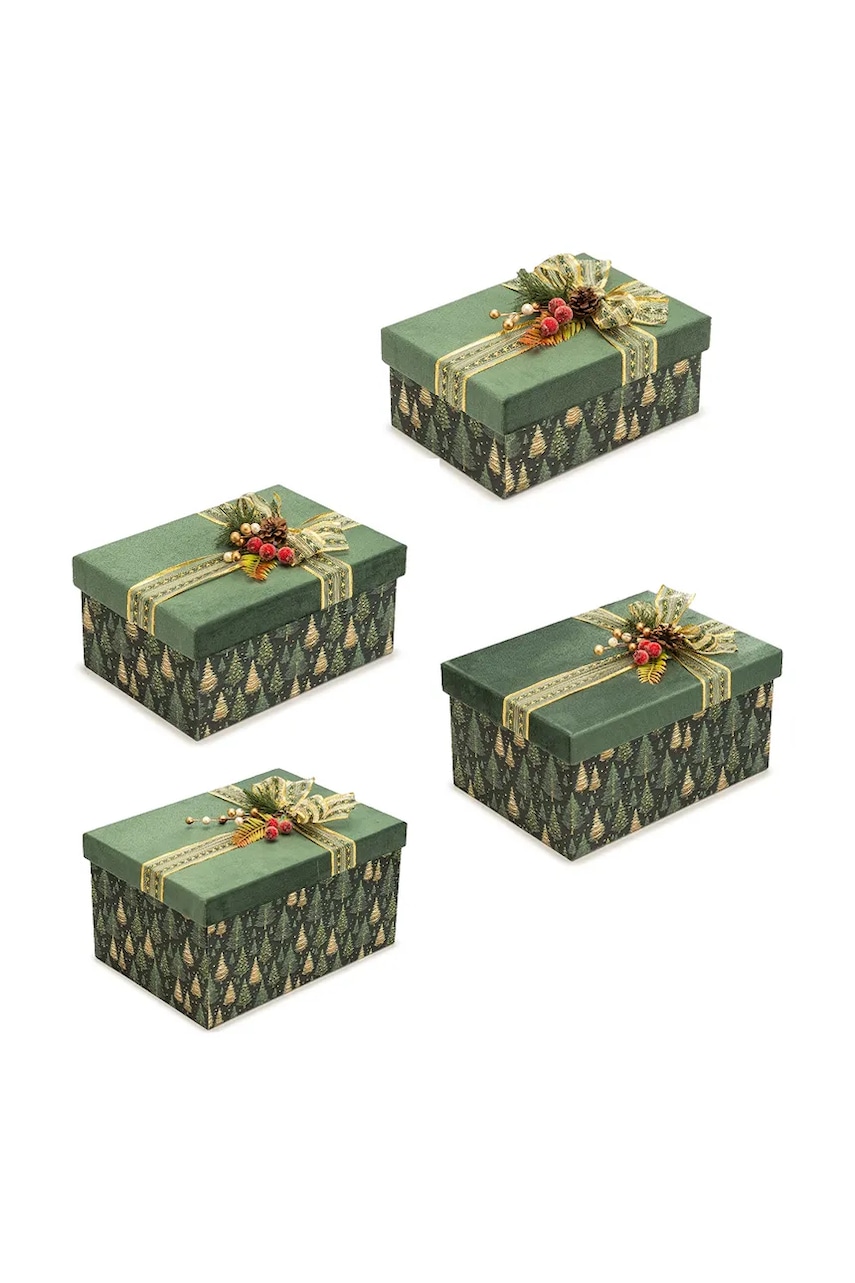 Palais Royal set de cutii de depozitare 24 - 33 cm 4-pack culoarea verde