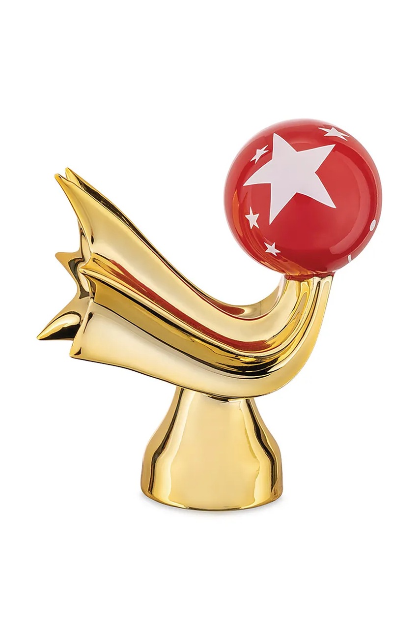 Alessi figurină decorativă Happy Eternity 8 x 9 x 5 cm culoarea galben