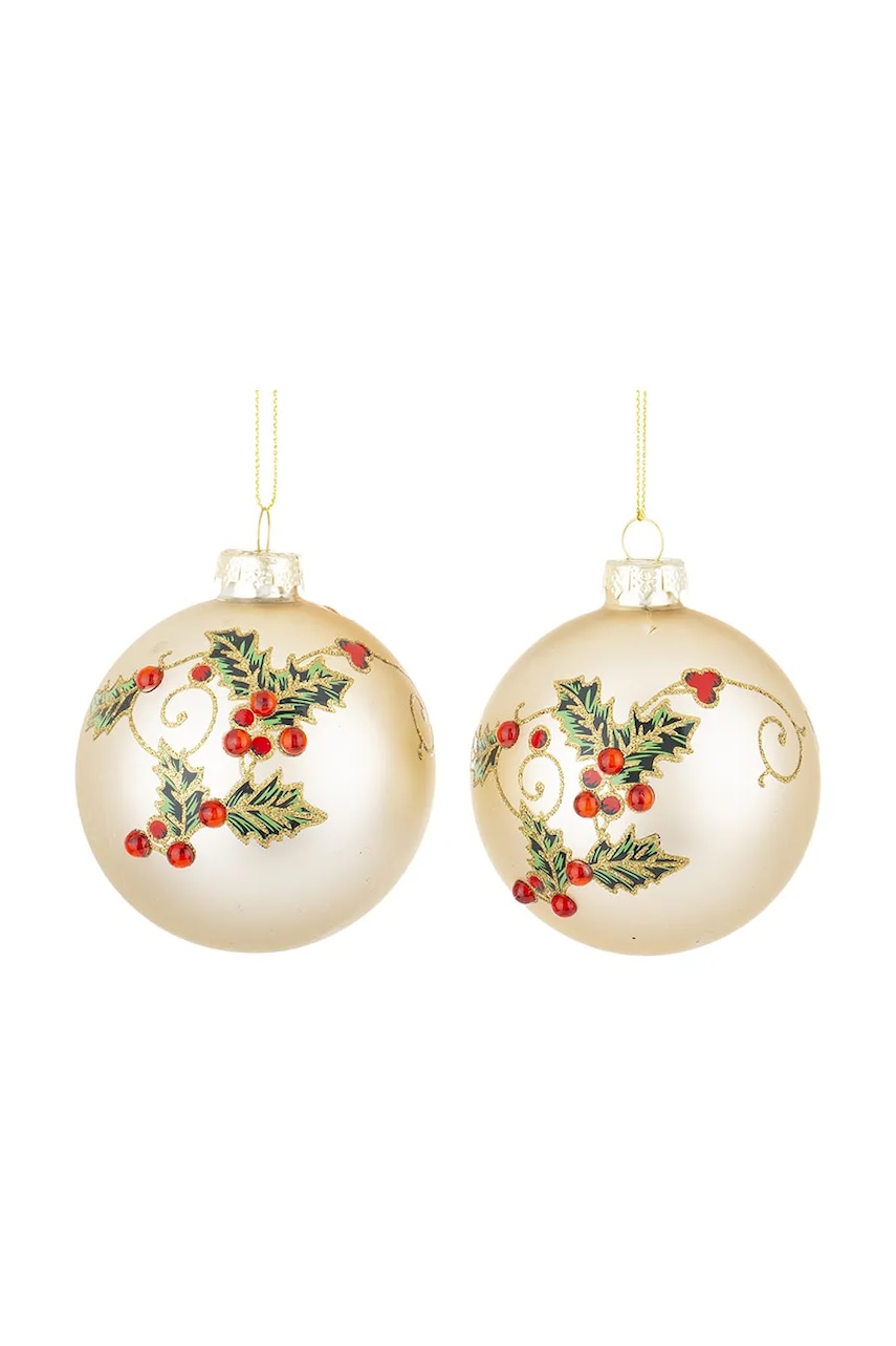 home & lifestyle set de globuri de Crăciun 8 x 8 x 8 cm 2-pack