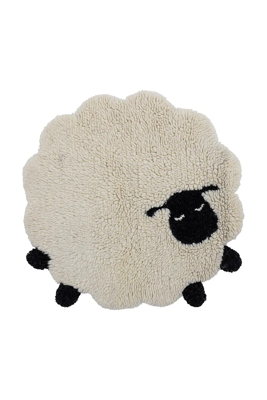 Levně Vlněný kobereček Bloomingville Dolly bílá barva