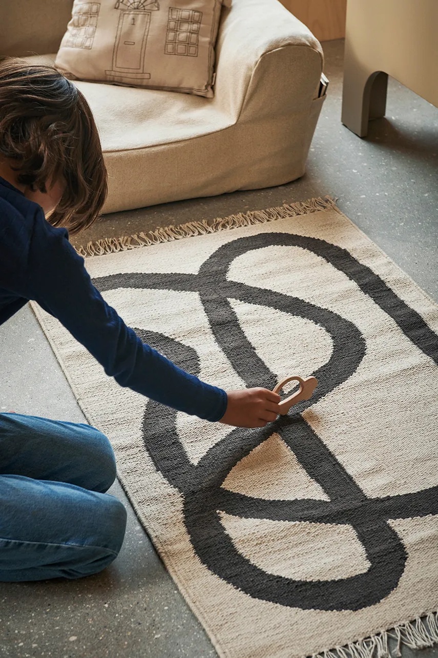 Βαμβακερό χαλί ferm LIVING Lane χρώμα: πολύχρωμο φωτογραφία