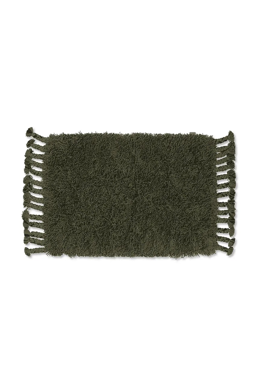 ferm LIVING covor de bumbac Amass culoarea verde ferm LIVING covor de bumbac Amass culoarea verde