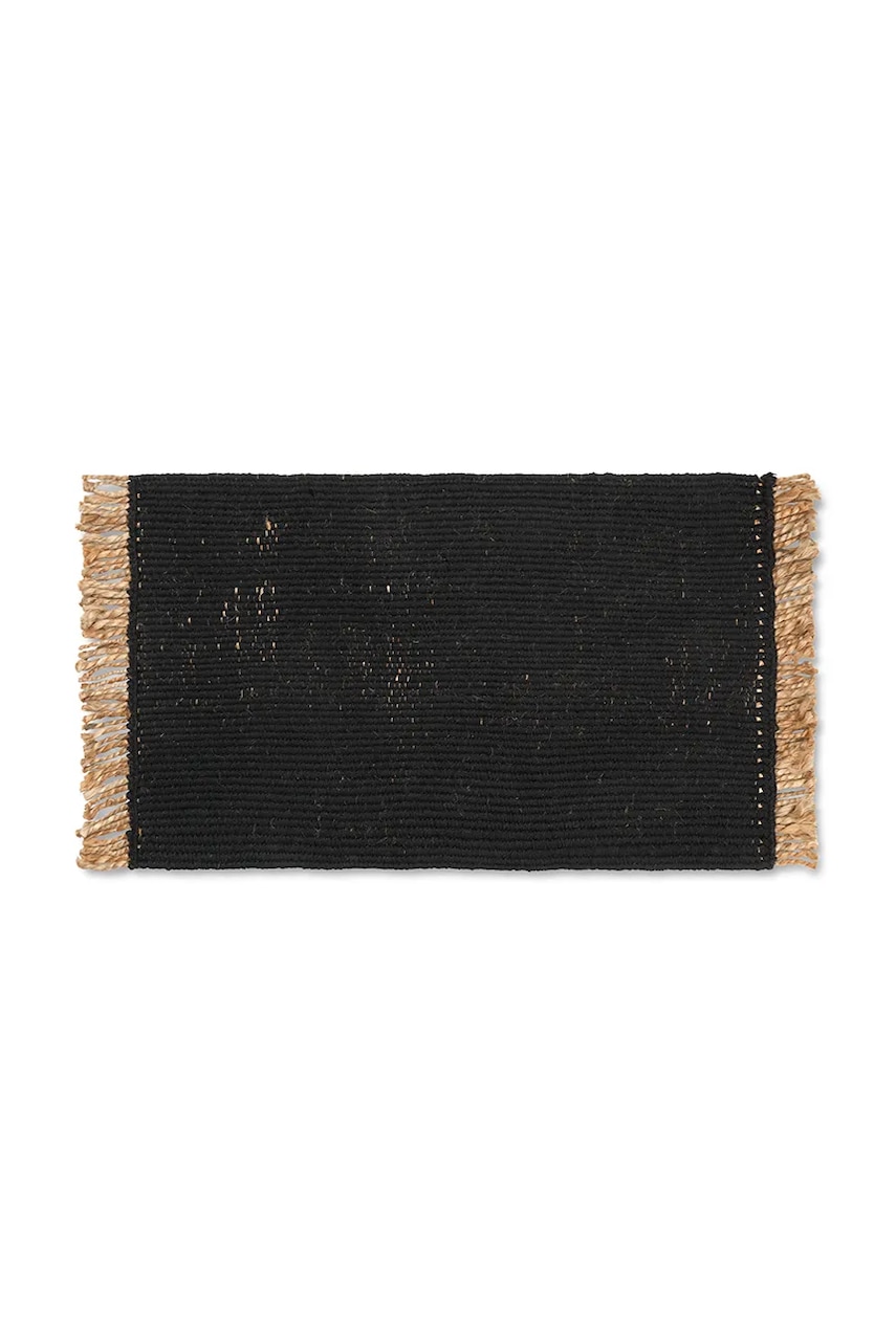 ferm LIVING covor Block Mat culoarea negru ferm LIVING covor Block Mat culoarea negru