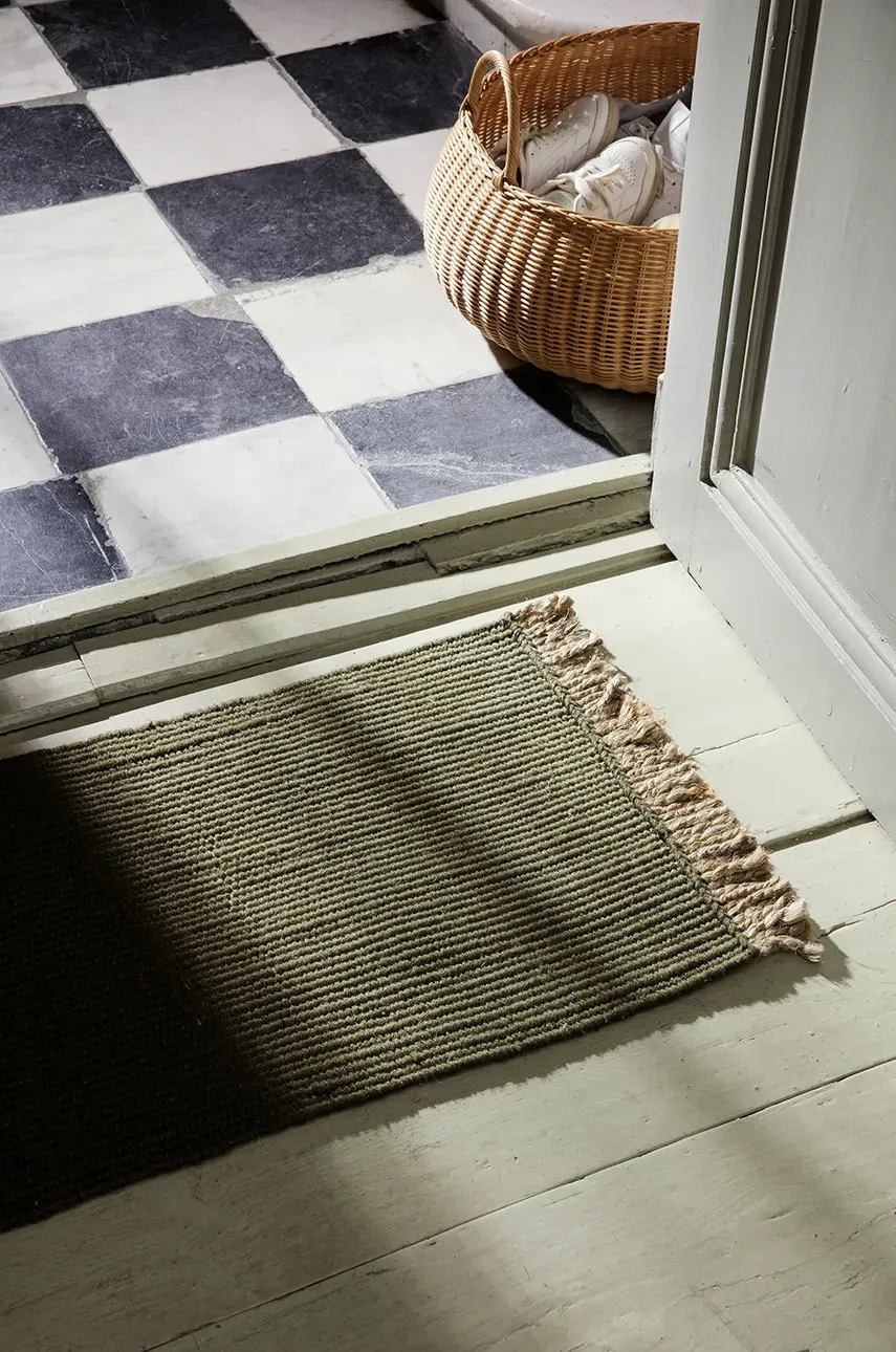 Коврик ferm LIVING Block Mat цвет зелёный Коврик ferm LIVING Block Mat цвет зелёный