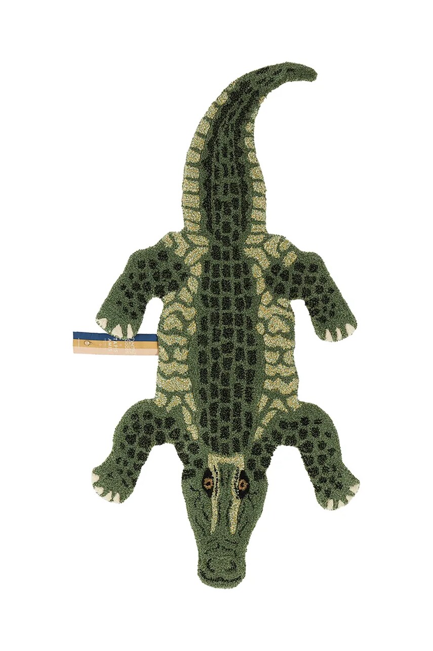 Doing Goods covor de lână Coolio Crocodile S culoarea verde
