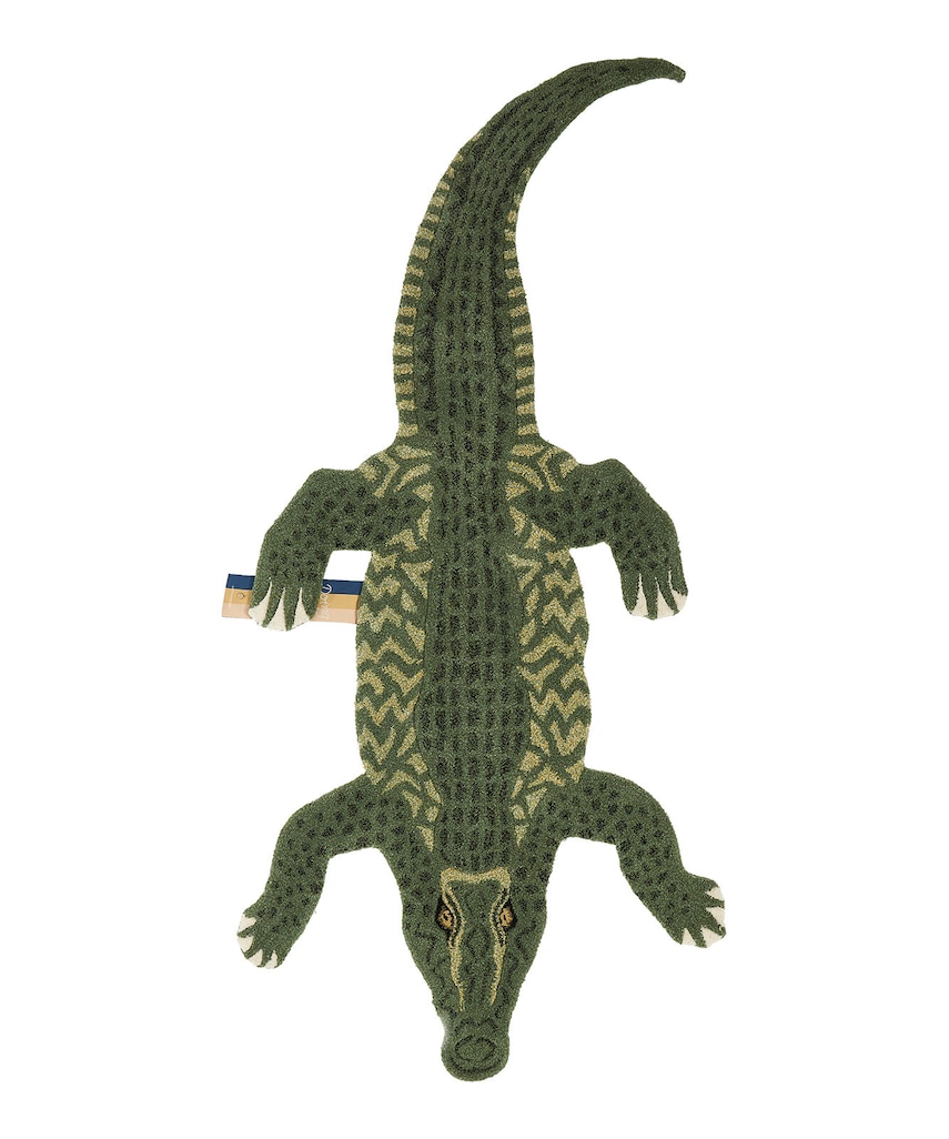 Doing Goods covor de lână Coolio Crocodile L culoarea verde