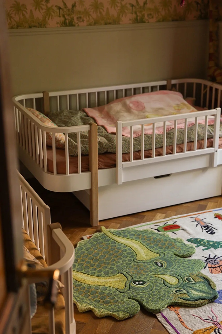 Μάλλινο χαλί Doing Goods Triceratop Head χρώμα: πράσινο φωτογραφία