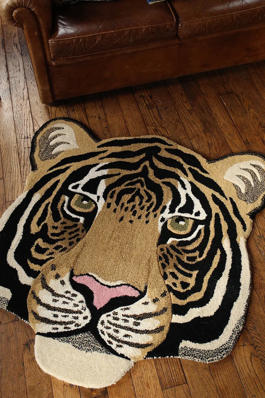 Vlnený koberec Doing Goods Rajah Tiger Head