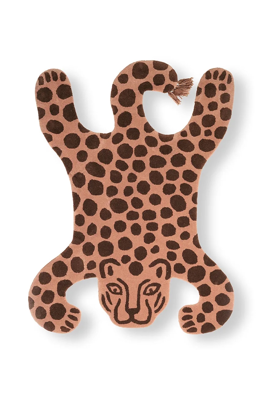 ferm LIVING covor de lână Safari Tufted Rug culoarea roz