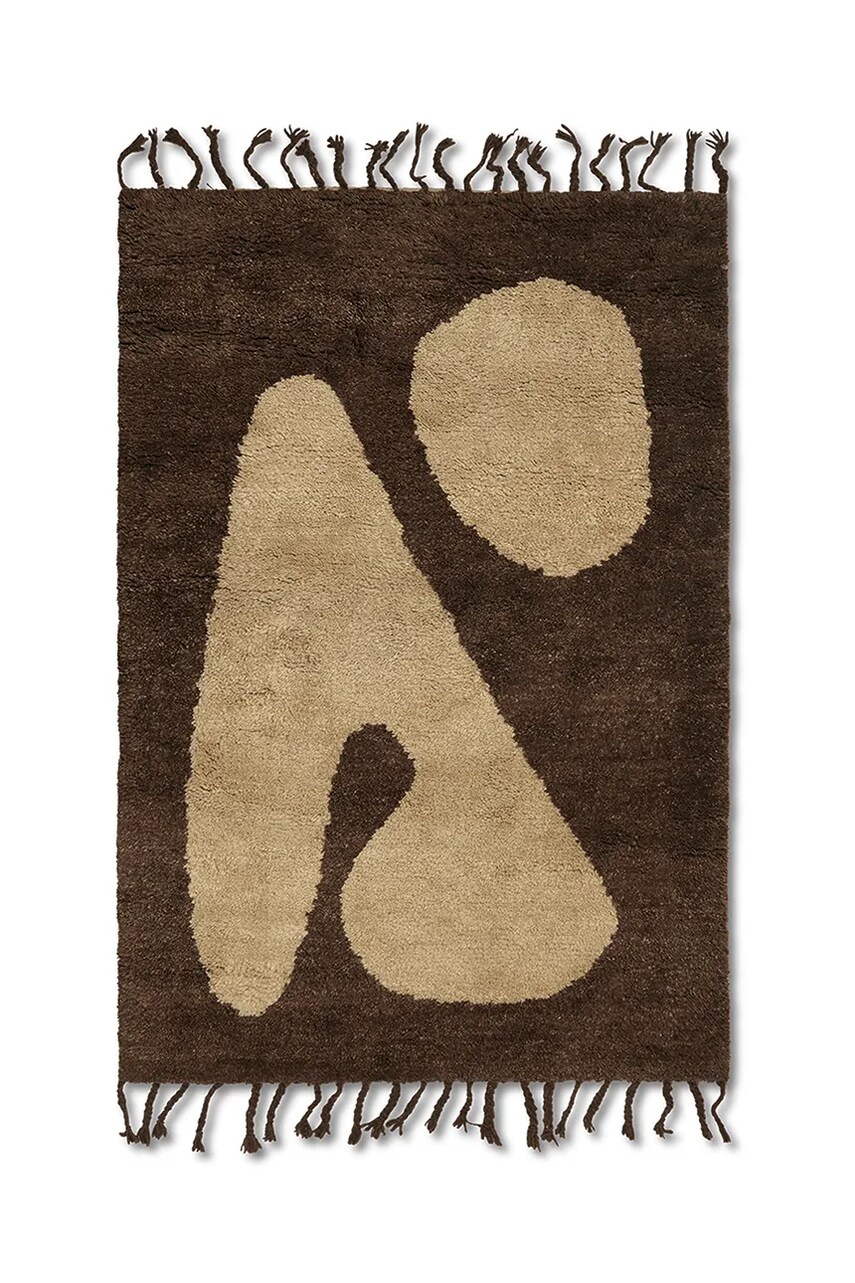 ferm LIVING mănuși din lână Abstract Rug S