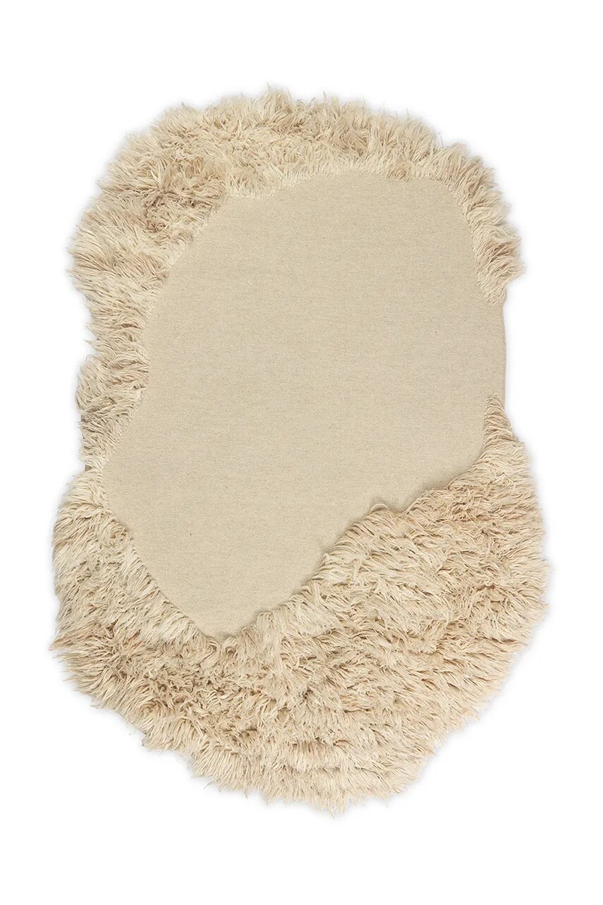 ferm LIVING covor de lână Norte Rug culoarea bej