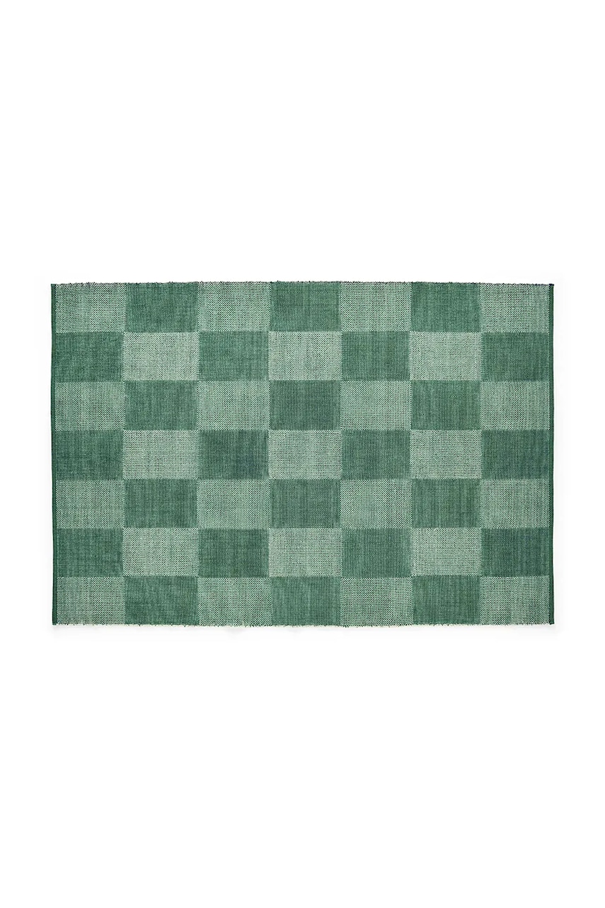 HAY covor de lână Check 140 x 200 cm culoarea turcoaz