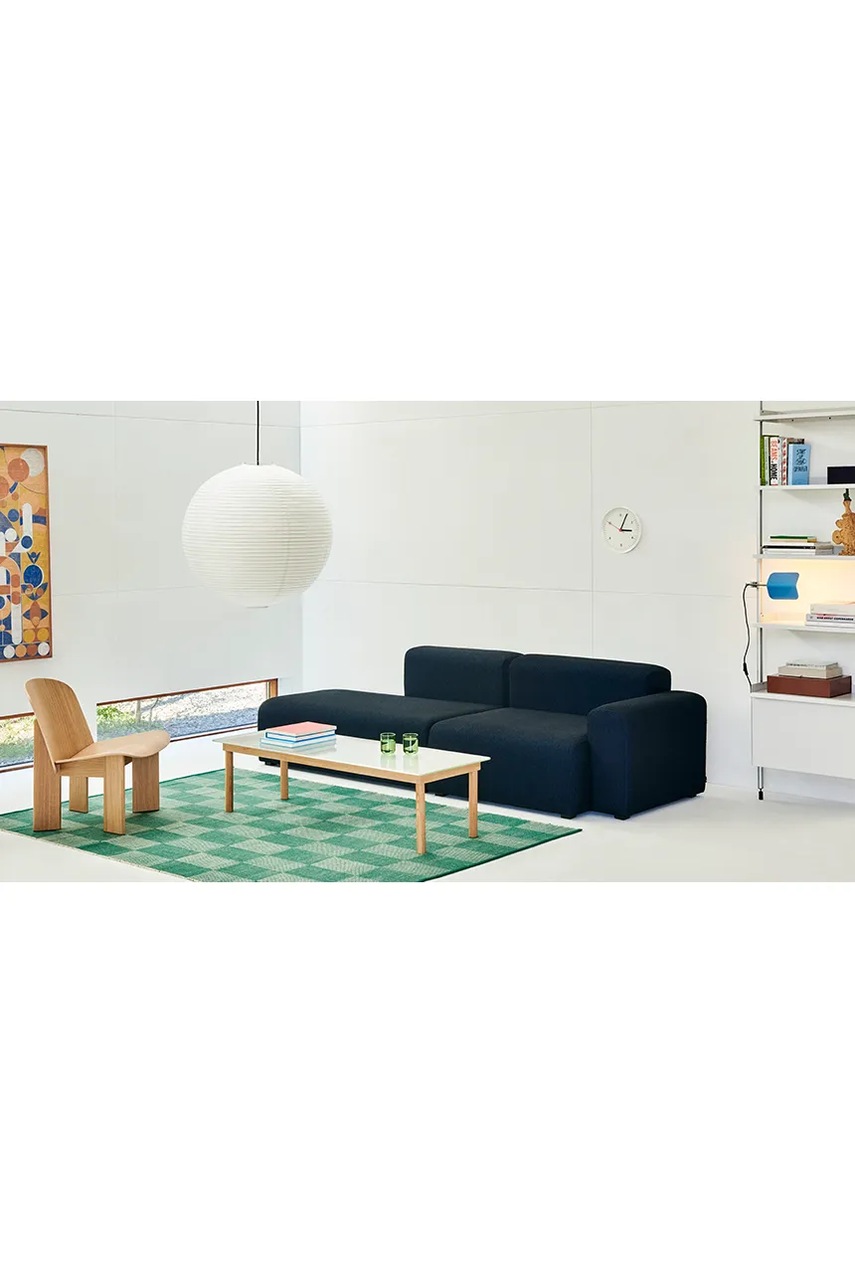 Μάλλινο χαλί HAY Check 140 x 200 cm χρώμα: τιρκουάζ φωτογραφία