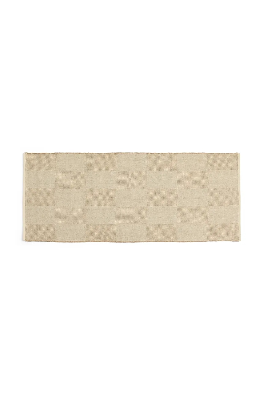 HAY covor de lână Check 80 x 200 cm culoarea bej