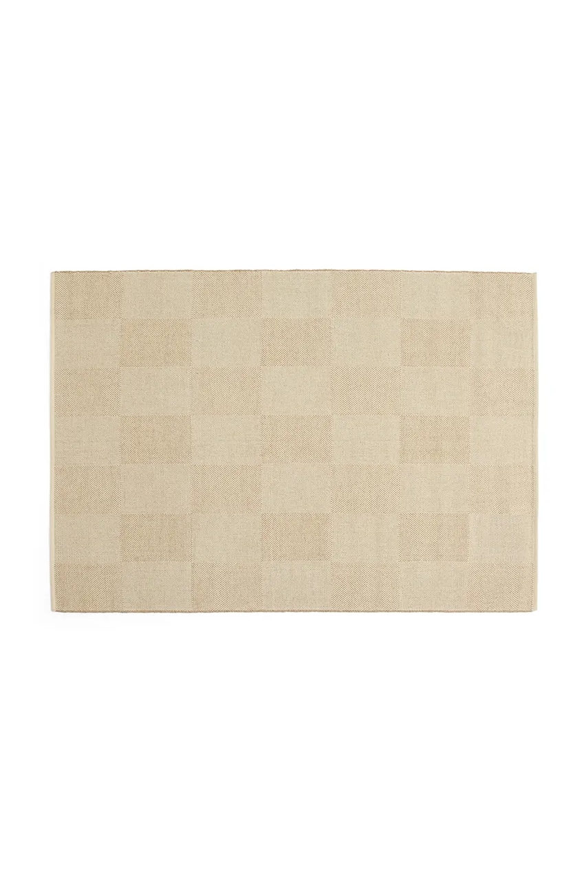 Levně Vlněný koberec HAY Check 140 x 200 cm béžová barva