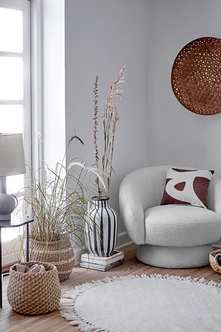 Μάλλινο χαλί Bloomingville Lenea O110 cm φωτογραφία