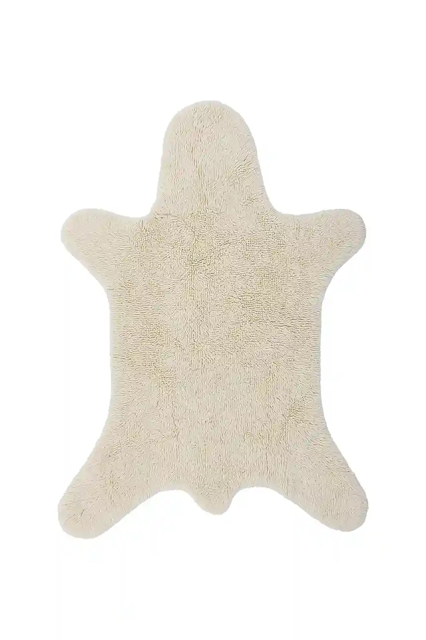 Bloomingville covor de lână Bear 200 x 140 cm culoarea bej Bloomingville covor de lână Bear 200 x 140 cm culoarea bej