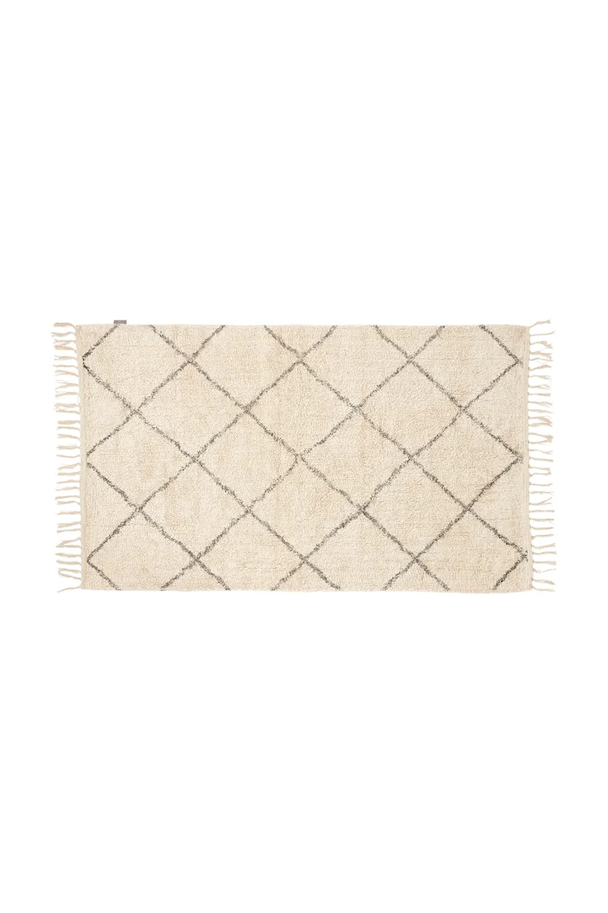 Hübsch covor de bumbac 90 x 150 cm culoarea alb