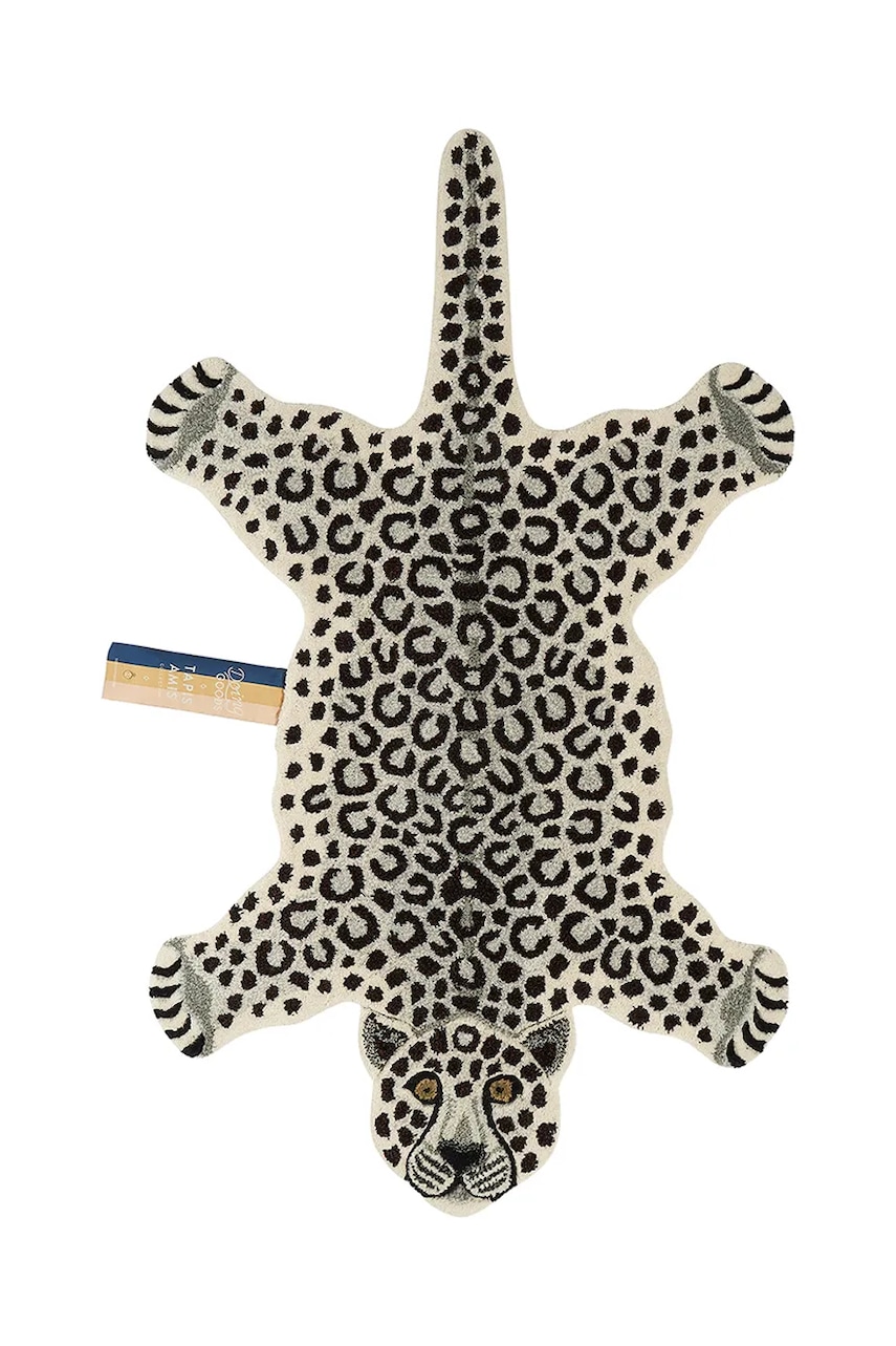 Doing Goods covor de lână Snowy Tiger 150 x 90 x 2 cm