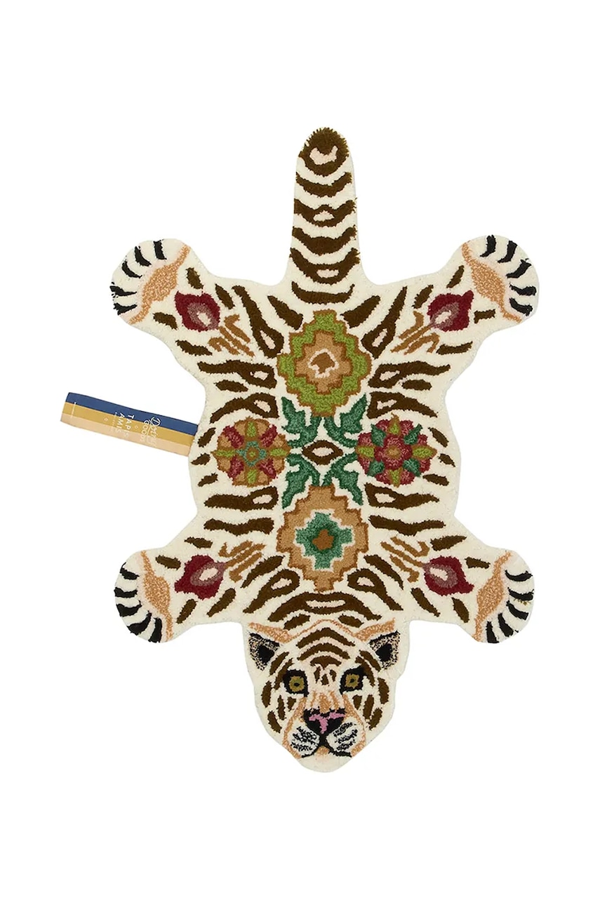 Doing Goods covor de lână Jill Tiger 90 x 63 x 2 cm