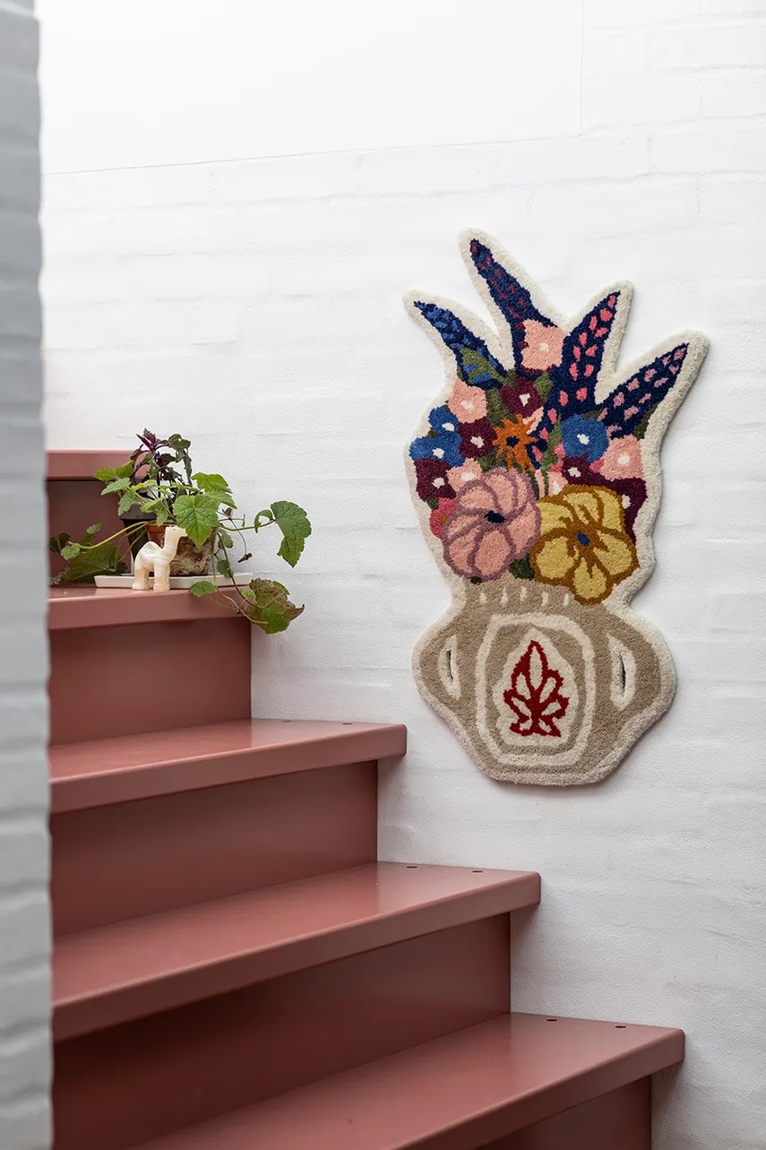 Μάλλινο χαλί Bongusta Flower Vase 55 x 75 cm χρώμα: πολύχρωμο φωτογραφία