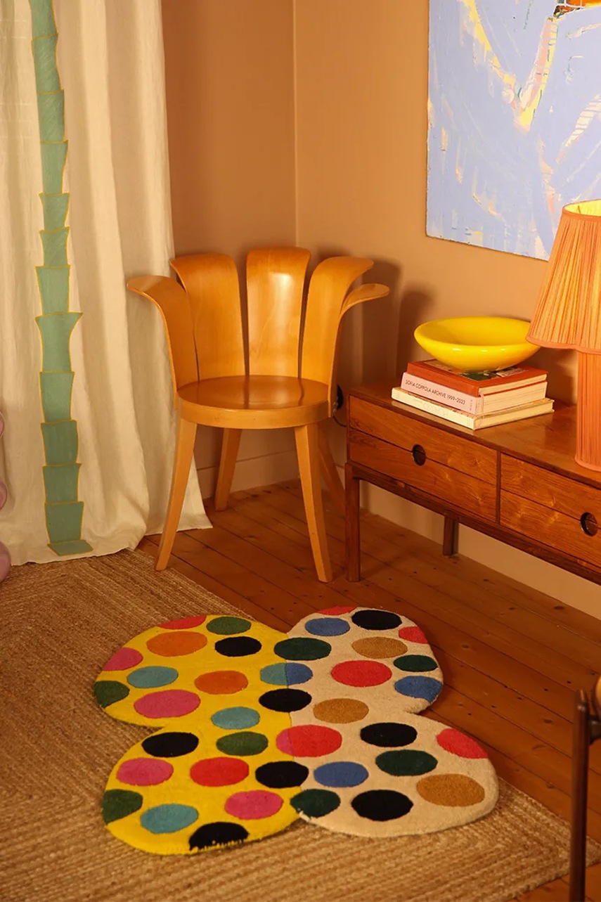 Μάλλινο χαλί Doing Goods Marley Multi Butterfly 105 x 80 cm φωτογραφία