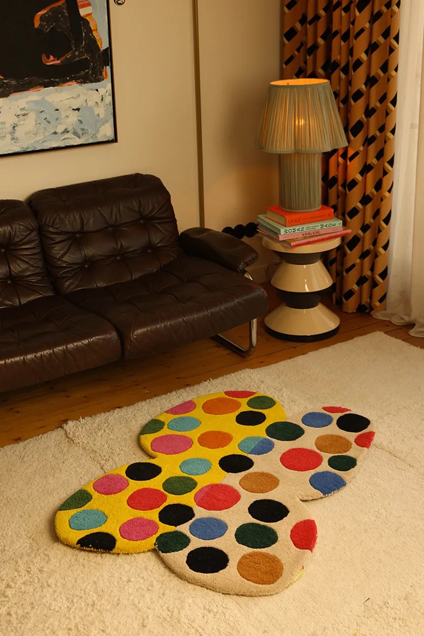 Μάλλινο χαλί Doing Goods Marley Multi Butterfly 105 x 80 cm φωτογραφία