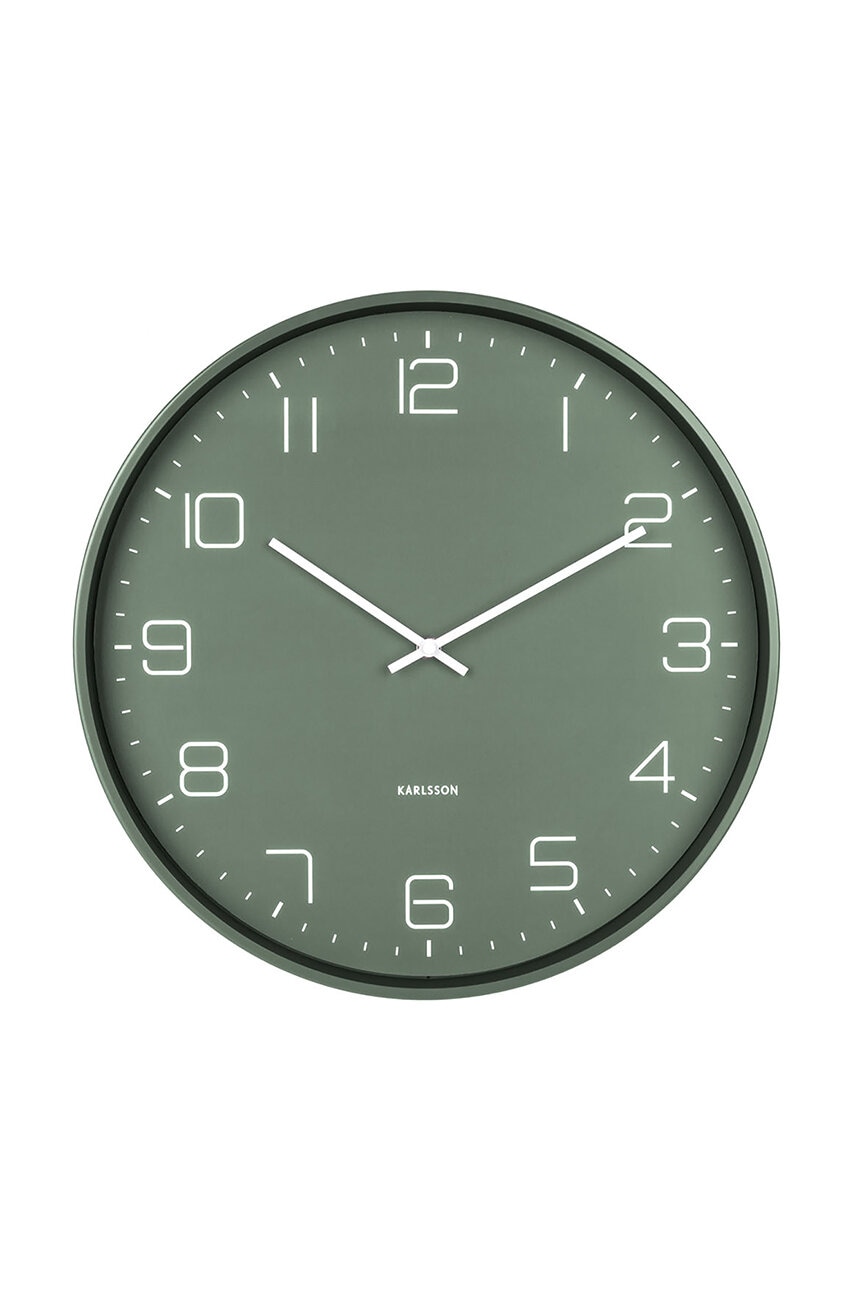 Karlsson ceas de perete Lofty 40 cm culoarea verde, 0