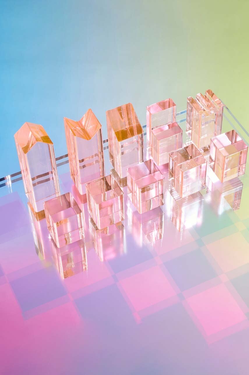 Σκάκι και ντάμα SunnyLife Lucite Aurora φωτογραφία