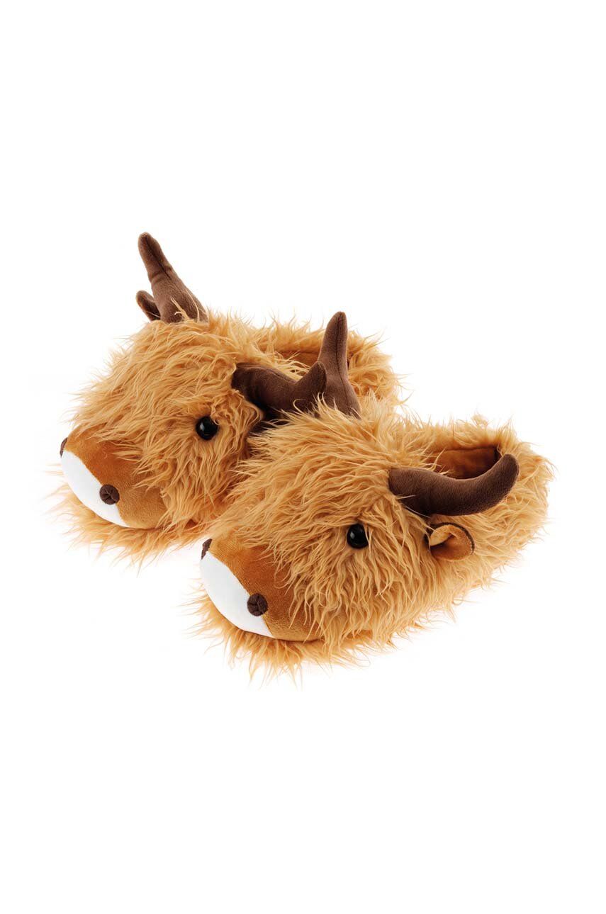 Aroma Home papuci de casa Highland Cow Slippers