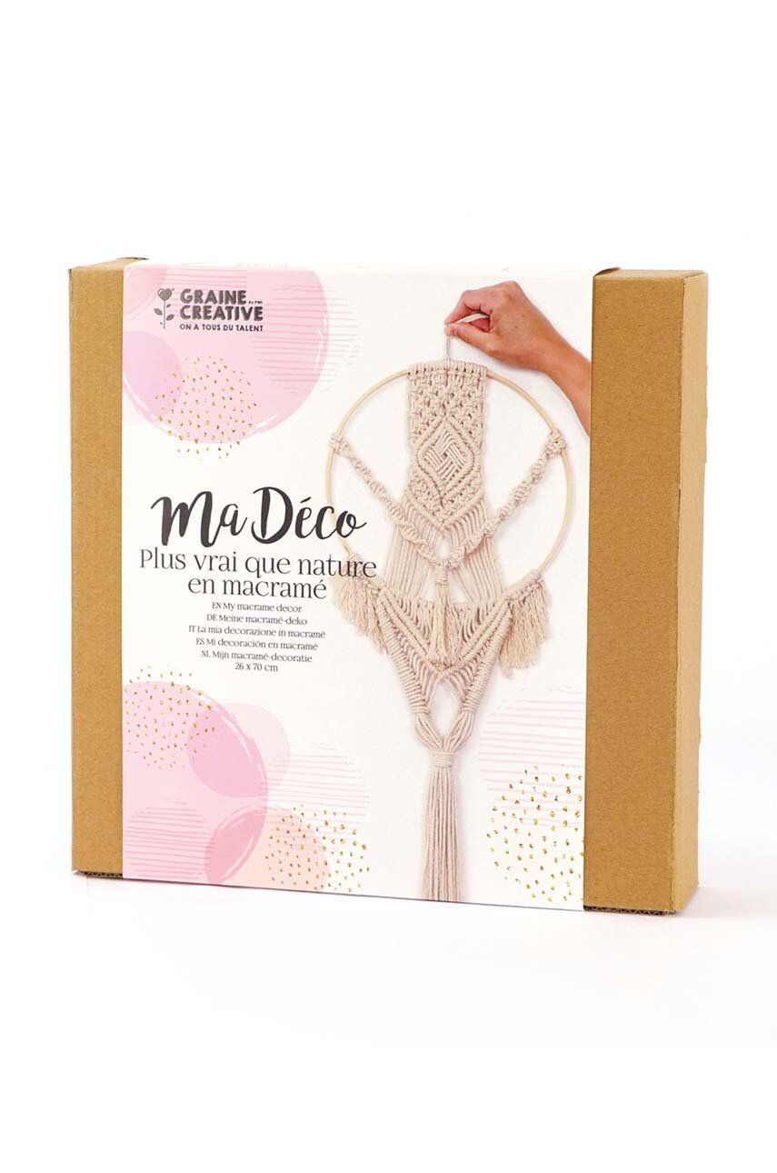 Graine Creative kit de bricolaj Macrame Round Wall Hanging Kit