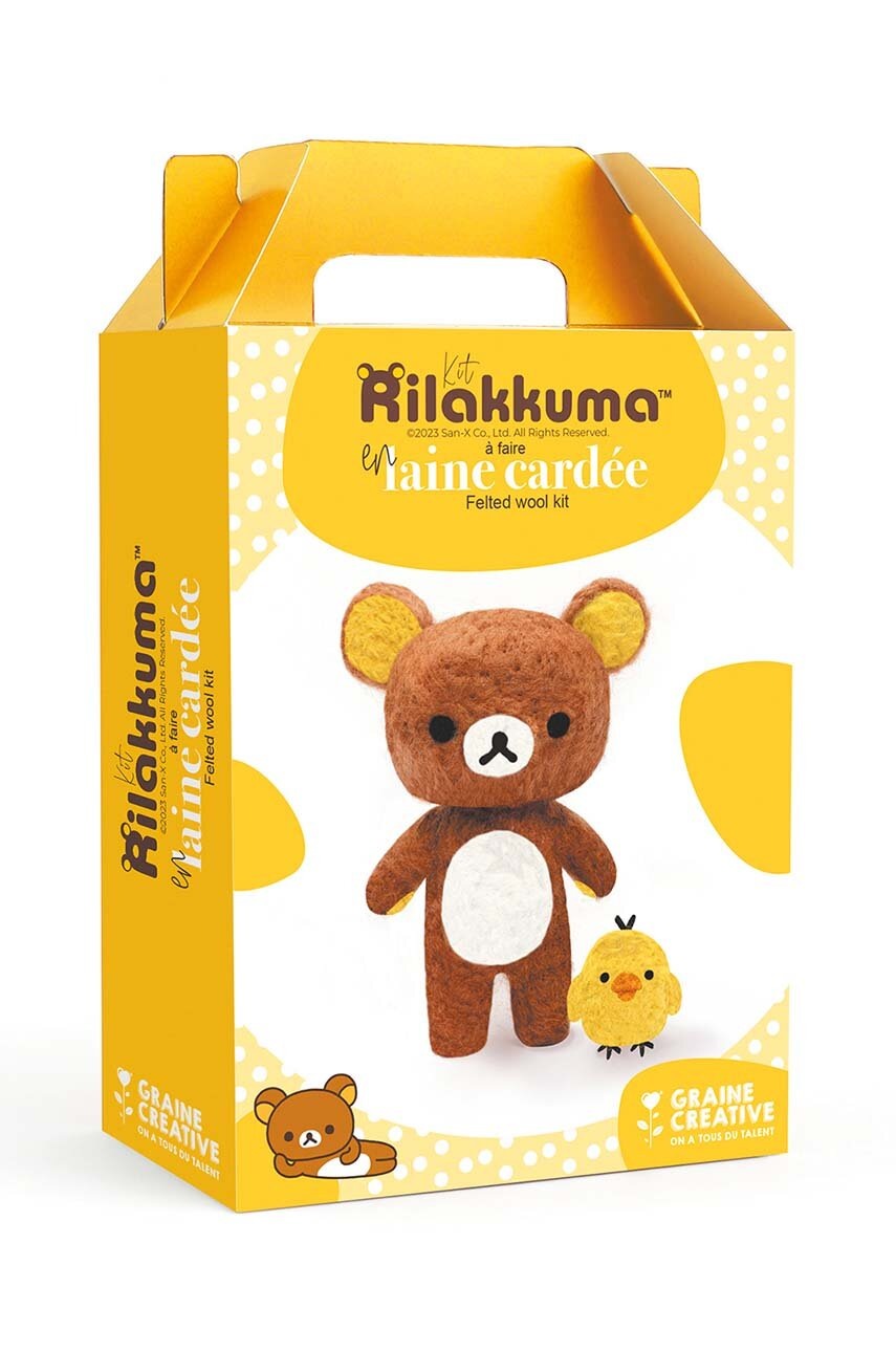 

Комплект diy играчка от вълна Graine Creative Rilakkuma Carded Wool Kit, Многоцветен