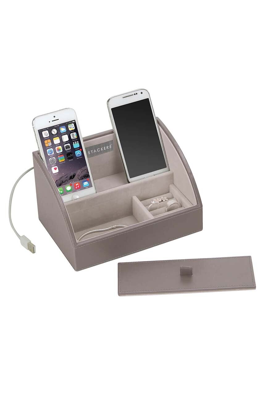 

Кутия за бижута и докинг станция Stackers Mini, Сив