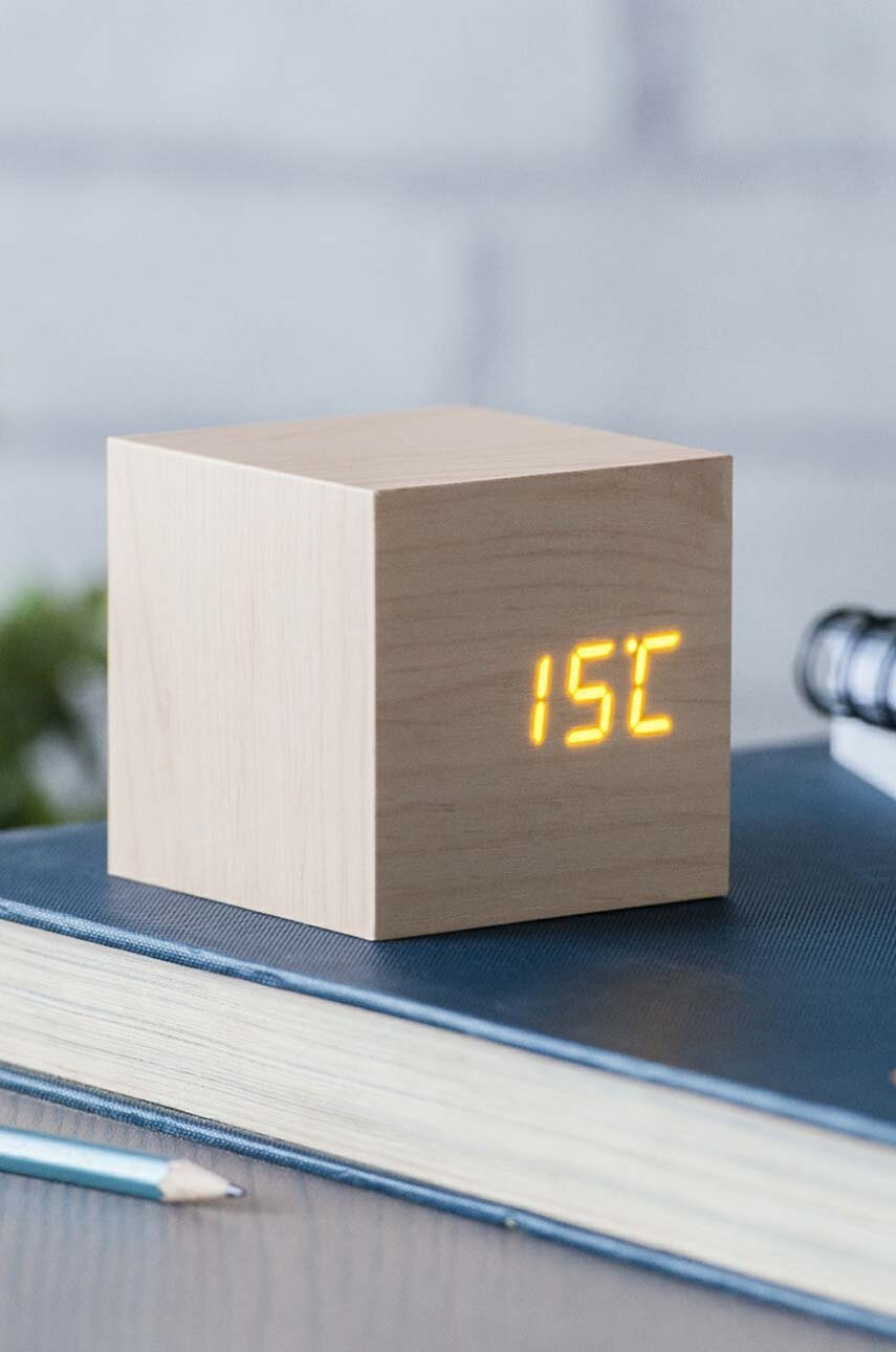 Stolní hodiny Gingko Design Cube Click Clock