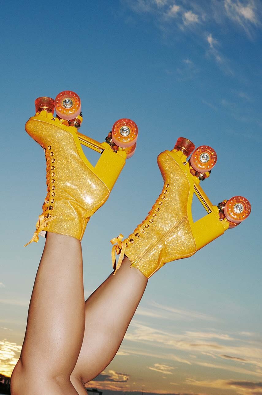 Πατίνια Impala Sparkle Orange High Heel Rollerskates x Marawa φωτογραφία