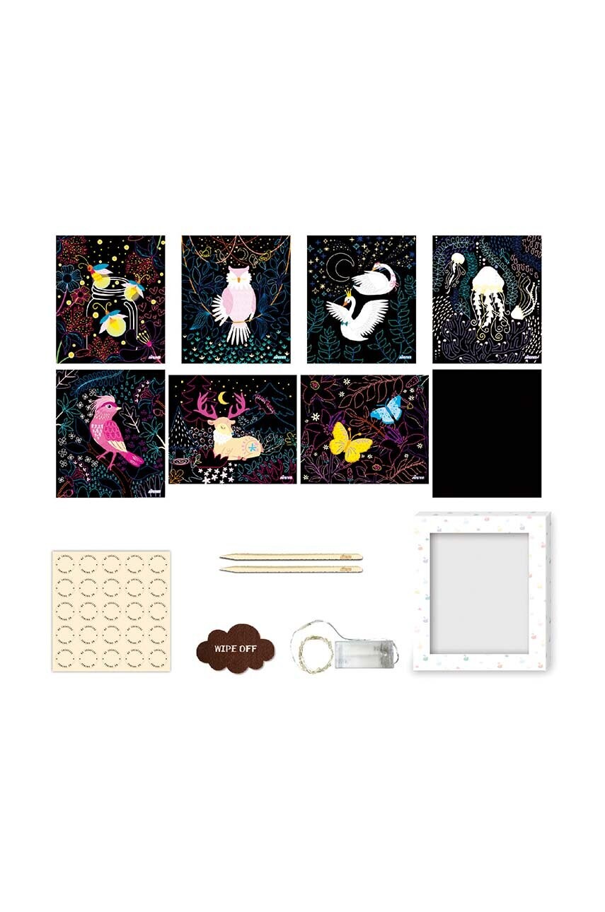 Levně Sada DIY - svítící krabička Graine Creative Scratch Art Light Box Fairy