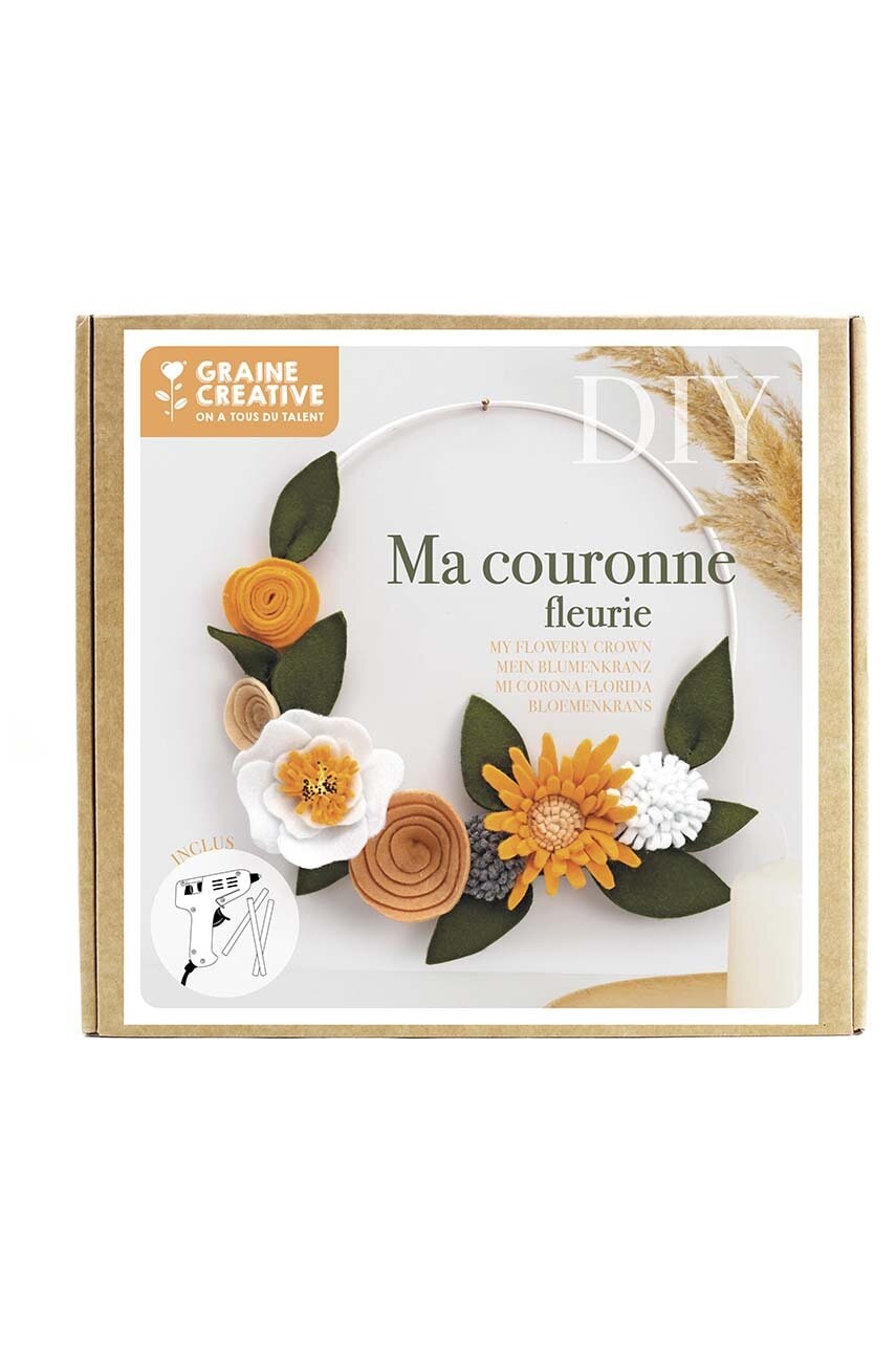 Graine Creative kit de decorare diy Ma couronne Fleurie Graine Creative kit de decorare diy Ma couronne Fleurie