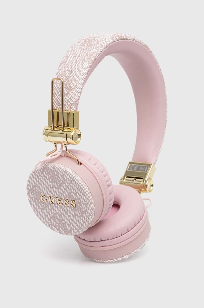 

Безжични слушалки Guess Bluetooth 4G Metal Logo, Розов