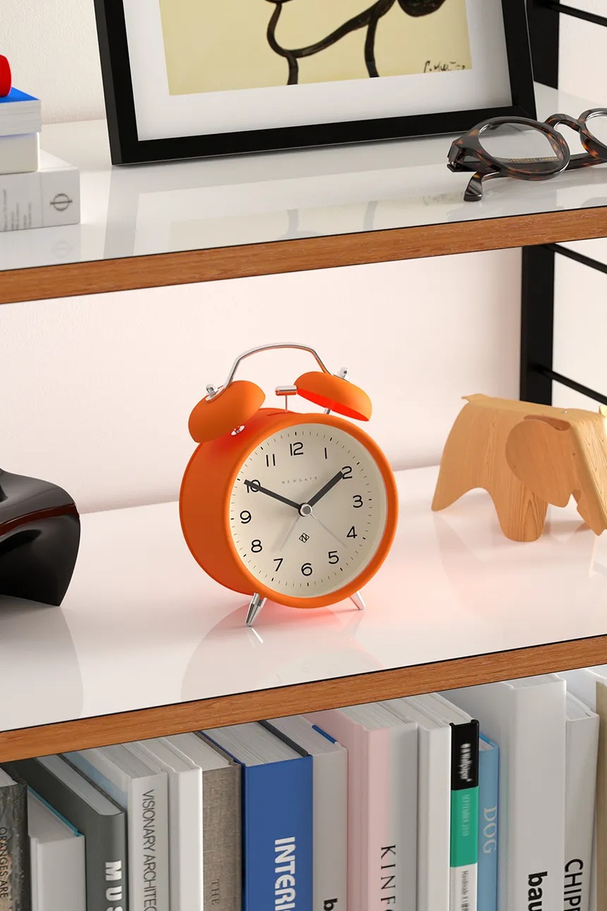 Ξυπνητήρι Newgate Charlie Bell Echo Alarm Clock χρώμα: πορτοκαλί φωτογραφία