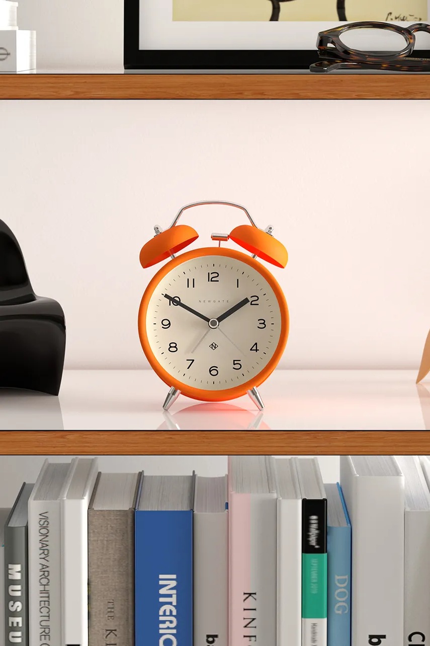 Ξυπνητήρι Newgate Charlie Bell Echo Alarm Clock χρώμα: πορτοκαλί φωτογραφία